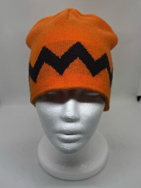 Goorin Brothers Orange Charlie Brown Zig Zag Knit Beanie Hat